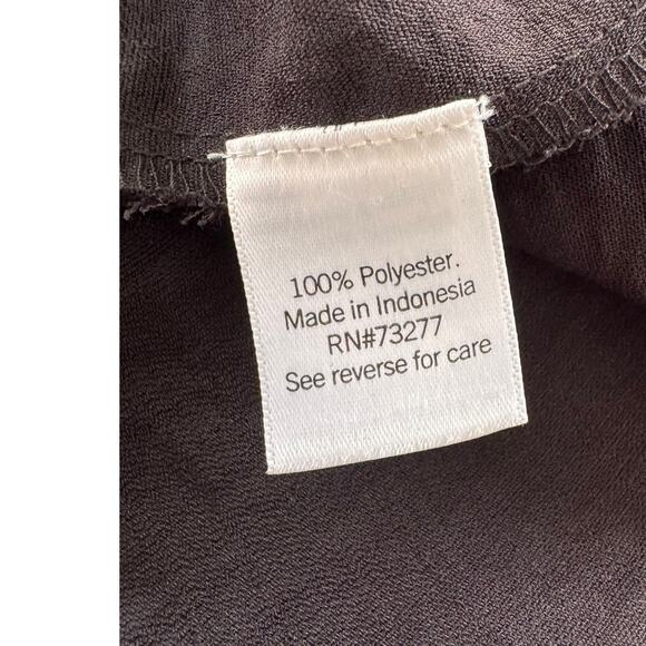 Nine West Medium Black Button Front Blouse Polyester - Picture 4 of 8